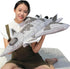 29 Inch Airplane Model Plush with Blanket, Warplane Stuffed Animal Toy for Decoration