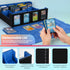 Display,3000+ Cards,4-Row Lid,with1Dice dice,24 4 PU Leather Storage Case Fits with Deck Case with Removable tray