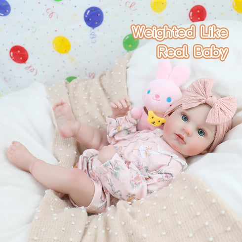 20 Inch 3+ Babeviimt Reborn Baby Dolls - Cute Soft Vinyl Realistic Baby Doll Poseable Real Life Baby Dolls