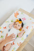 Premium Knit Changing Pad Cover by Copper Pearl, Soft & Stylish Universal Fit, Trendy Design, Sesame Friends