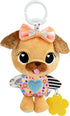 LAMAZE Lovey The Pug Clip On Toy, Baby Sensory Stroller or Car Seat Toy with Clip for On-The-Go Play