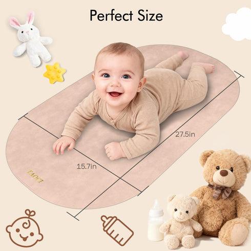 27.5 15.7 Diaper Changing Pad, Wipeable Portable Changing Pad, Baby Change Mat, Waterproof Vegan Leather Changing Pads