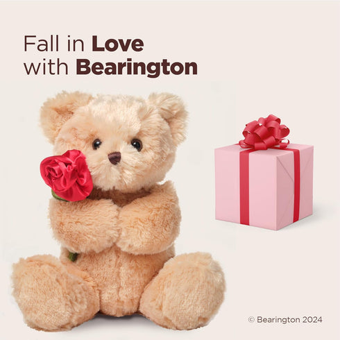 9.5" Bearington Remington Teddy Bear- Soft and Cuddly Valentines Day Stuffed Animals - Adorable Bear Stuffed Animal