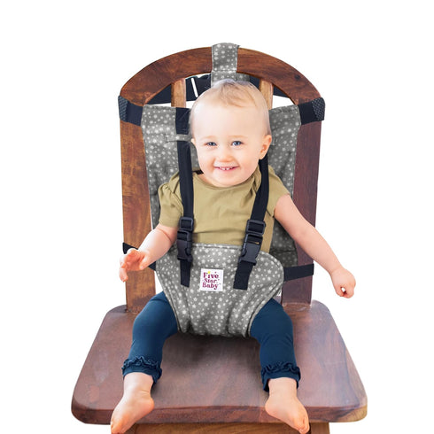 Harness Seat for Baby High Chair - Safety Accessory for Feeding, Must Have for Travel Essentials (Grey)