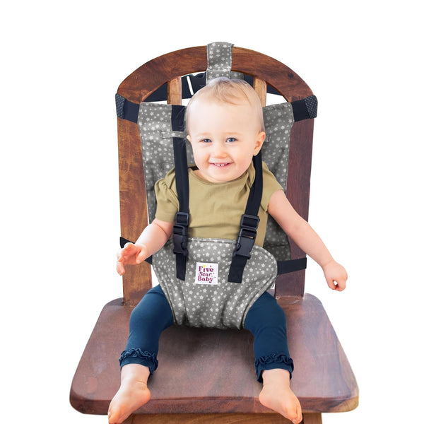 Harness Seat for Baby High Chair - Safety Accessory for Feeding, Must Have for Travel Essentials (Grey)