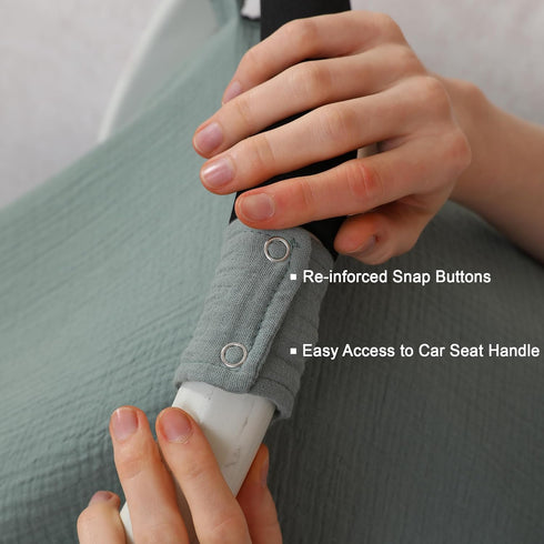 Seejoy 100% Muslin Cotton Car Seat Cover Baby, Carseat Canopy Cover, Universal Fit Stroller Covers for Boys and Girls