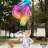 KatchOn Giant Rainbow 4 Balloon Number, 40 Inch, Number 4 Balloons for 4th Birthday Tie Dye Decorations