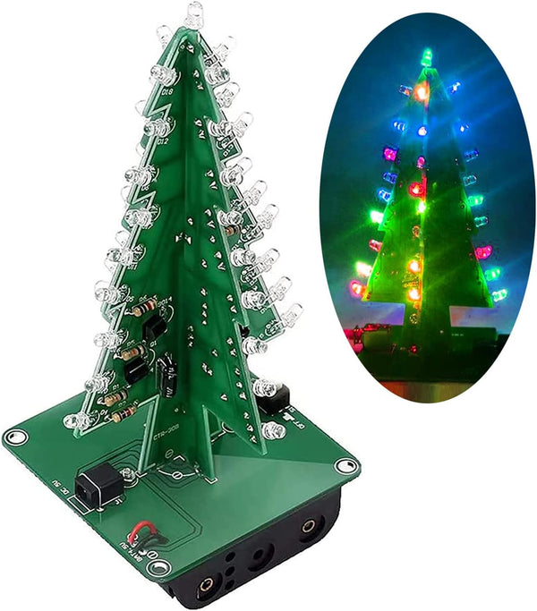 Electronic DIY Kits Christmas Tree Soldering Practice Kit, DIY Soldering Project for Teens Kids Adults