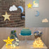 ZUOVAOV 3 Pack Star Moon Cloud Night Light - LED Decorative Lamp for Kids Room, Warm White Cordless Wall