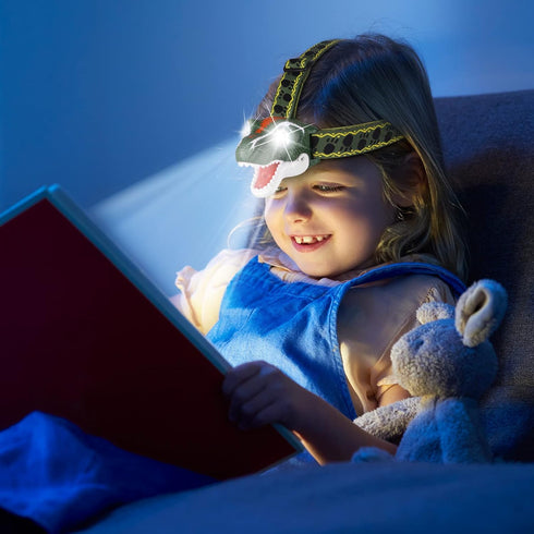 DX DA XIN Dinosaur Headlamp, T-Rex LED Headlamps for Kids, Flashlights Camping Gear, Dinosaur Toys for Boys Girls