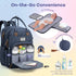 Backpack, Pack RUVALINO Diaper Bag Multifunction Travel Maternity Baby Changing Bags, Large Capacity, Waterproof, Navy