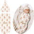 YallLocoMo Personalized Baby Swaddle Blanket for Boys Girls Tdeey Bear Pink Bow Custom