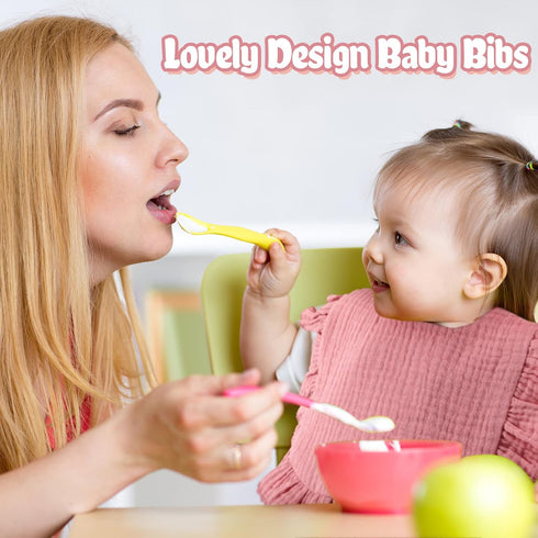 12 Piece Baby Muslin Bibs, Bandana Drool Bibs for Boys and Girls, Soft Adjustable Cotton Teething Bibs