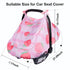 4 FIOBEE Baby Car Seat Cover, Car Seat Covers for Babies Infant Car Seat Canopy with Breathable Mesh Window Waterproof