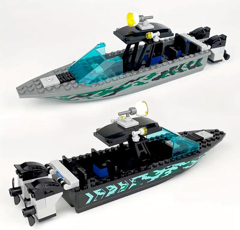 Podafu Sets, City Coast Guard Boat and Ships Building Blocks Police Boat, Rescue Boat, Guard Boat, Patrol Boats