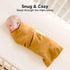4-Pack Muslin Swaddle Blankets for Boys, Girls - Organic Baby Swaddles for Newborns, Soft & Breathable Receiving Baby