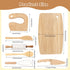 IHFAIO Set 8 Sets Kids Knife for Real Cooking, PCs Kids Cooking for Little Chef, Nature Wood Utensil
