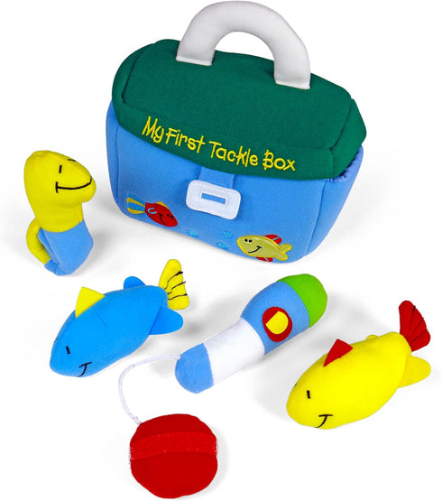 5-Piece Playset 8 Baby GUND Play Soft Collection, My First Tackle Box Plush with Rattle, Squeaker and Crinkle Plush