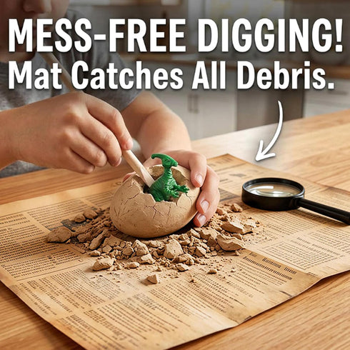 24 3 4 5 6 7 8 9 10 Dinosaur Eggs Dig Kit Toys for Kids, Dinosaur Eggs Excavation Kit with Magnifier, Easter Basket