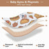 Caihoyu 50'' 50'' Standard Pattern Patriotic Food Soft Padded Baby Playmat for Floor Non-Toxic Kicking Mat for Babies
