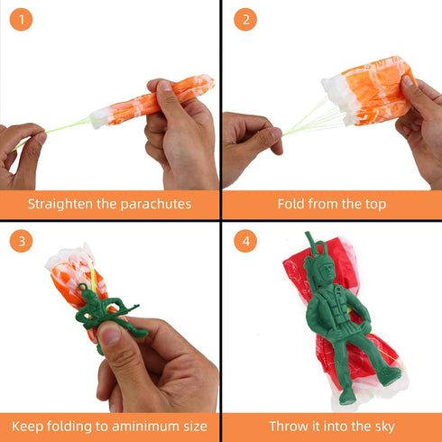 40PCS Parachute Toy - Mini Paratroopers for Kids Ages 3-9 - Outdoor Flying Toys for Parties