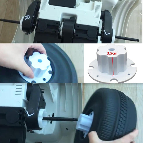 weelye 2 Pcs Electric Car Tire Adapter Connection Clip for Kids Ride-Ons Gearbox Motor and Wheels