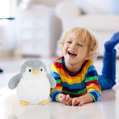SuzziPals Heatable & Coolable Penguin Plush, Microwavable Heating Pad Stuffed Animal for Soothing & Relaxation, Cute