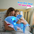 BSTAOFY 20'' LED Shark Soft Plush Toy Night Light, Luminous Glow in The Dark Bedtime Companion, Blue