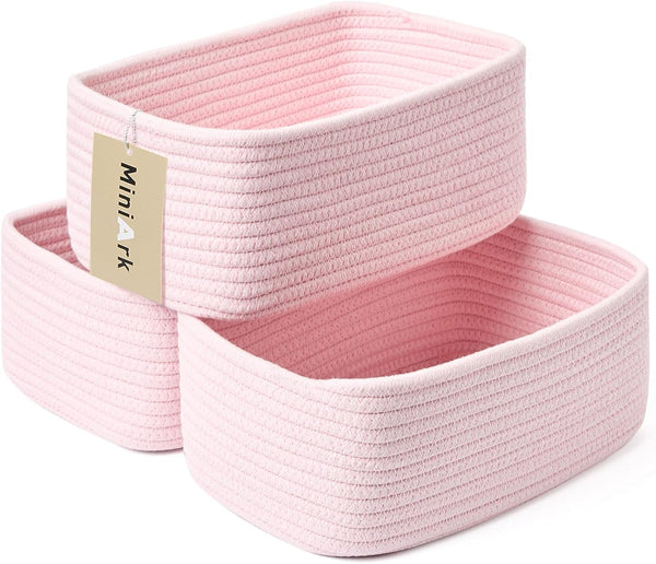 MiniArk Small Storage Baskets for Organizing | Closet Organizer Bins | Shelf