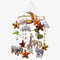 Moyii Baby Crib Mobile for Nursery - Handmade Felt Safari Animals Hanging Mobile