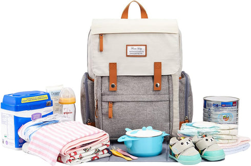 Backpack Frank Mully Diaper Bag Large Multifunction Travel Baby Bag for Mom Dad Cream White