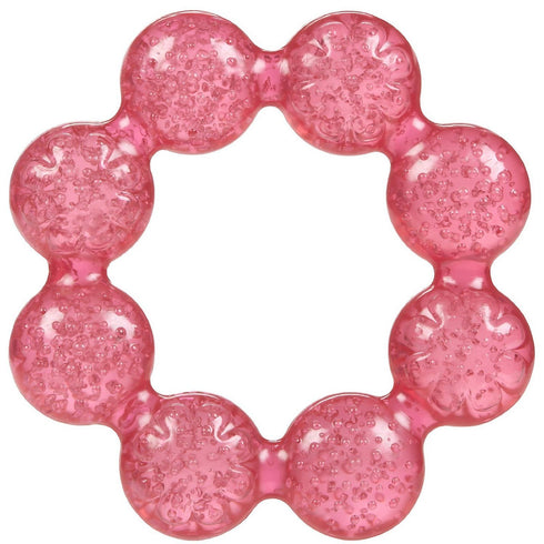 Nuby IcyBite Soother Ring Teether, 2 Count (Green/Pink)