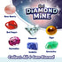 JA-RU Real Diamond Mine Gemstone Dig Kit (2 Packs) - Break Your Own Geodes, Party Favors for Kids Goodie Bags