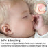 2-Pack 0-18 Garkoko Baby Pacifier with Clip & Case, Thumb-Shaped Soothing Pacifier Months, Non-Contact Shield
