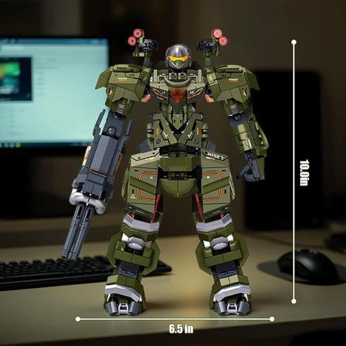 Set 598 HIGH GODO Main Battle Mech Robot Transforming Building Blocks for Adults,City Warrior Justice Hero Soldier Mech