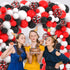 Red Black White Balloon Garland Arch Kit for Birthday Wedding Graduation Party Decorations