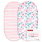Gllquen Baby Bassinet Sheets Set 2-Pack, Breathable Cozy Bassinet Fitted Sheet Universal