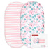 Gllquen Baby Bassinet Sheets Set 2-Pack, Breathable Cozy Bassinet Fitted Sheet Universal