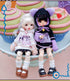 New 1/6, 1/4, 1/3 BJD Doll Clothes Cute Cat Sweater Hoodie Jacket for Big Dolls (Black-Purple, 1/6)