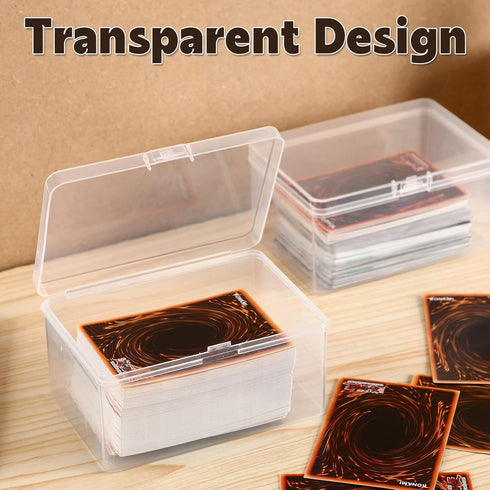 Playing Deck Card Storage Box - Plastic Card Boxes Compatible with 100 MTG Holder Storage Case.