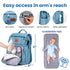 PILLANI Baby Diaper Bag Backpack - Large Travel Diaper Bags for Boys & Girls with Changing Pad