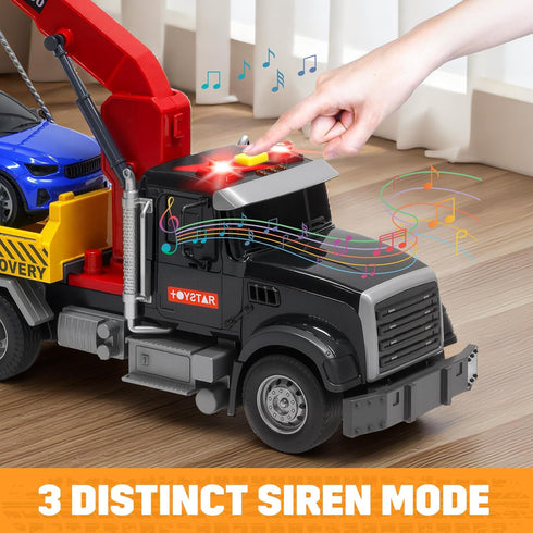 3 4 5 6 7 12" 3-5 4-7, Kids Tow Truck Toy for Year Old Boys, Large Rescue Tow Truck with Lights, Sounds, Durable Toy