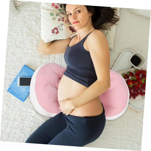 KOMBIUDA Maternity Pregnancy Pillow for Women u Shaped Belly Support Cushion for Side Sleeping Lightweight and Portable
