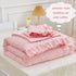 4 Set Set Set Piece Boho Tufted Toddler Bedding for Girls Pink Ruffle Crib Bed Sheets Soft Jacquard Embroidery Toddler