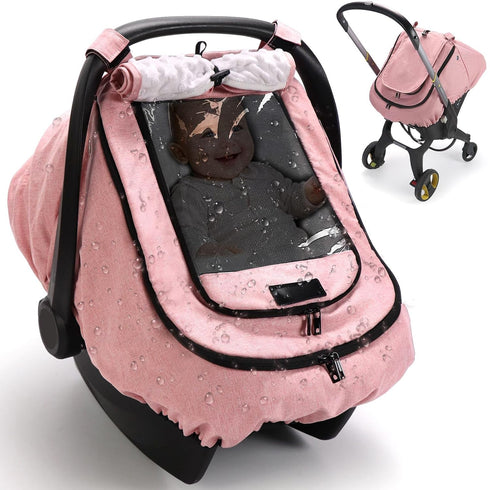 TinlyFinly Waterproof Car Seat Cover for Baby, 2-Layer Car Seat Rain Cover