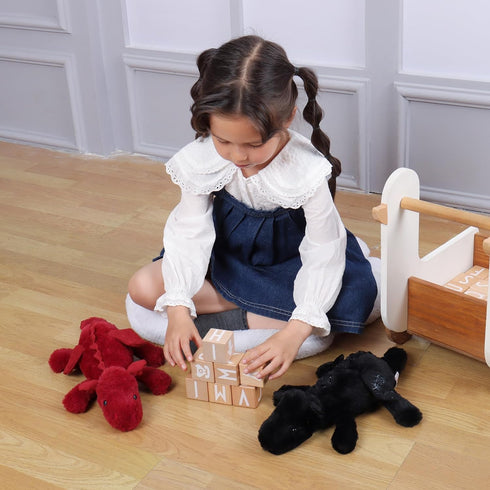 Dragon,15 Inches) Apricot Lamb Toys Plush Plum Lying Dragon Dinosaur Stuffed Animal Soft Cuddly Perfect for Child (Red