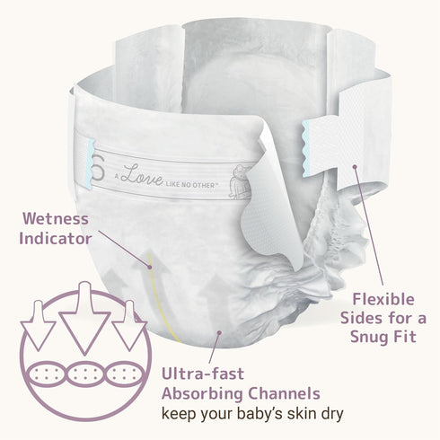 6 (35+ Lbs), 24 Count Bambo Nature Premium Eco-friendly Baby Diapers, Size