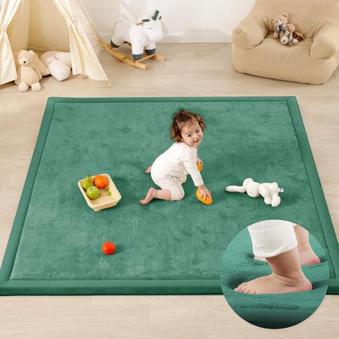 1.3" Thick Baby Play Mat for Floor Playpen, 50x50 Foam Tummy Time