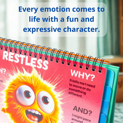 Emotion Flipbook for Kids: Manage Your Feelings Better with Feelings Builder - Great for Home, School & Therapy