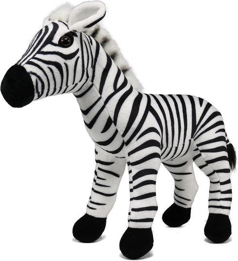 Ice King Bear Plush Toy, 11 Inches, Wild Animal Stuffed Animals Zoo Family (Zebra)